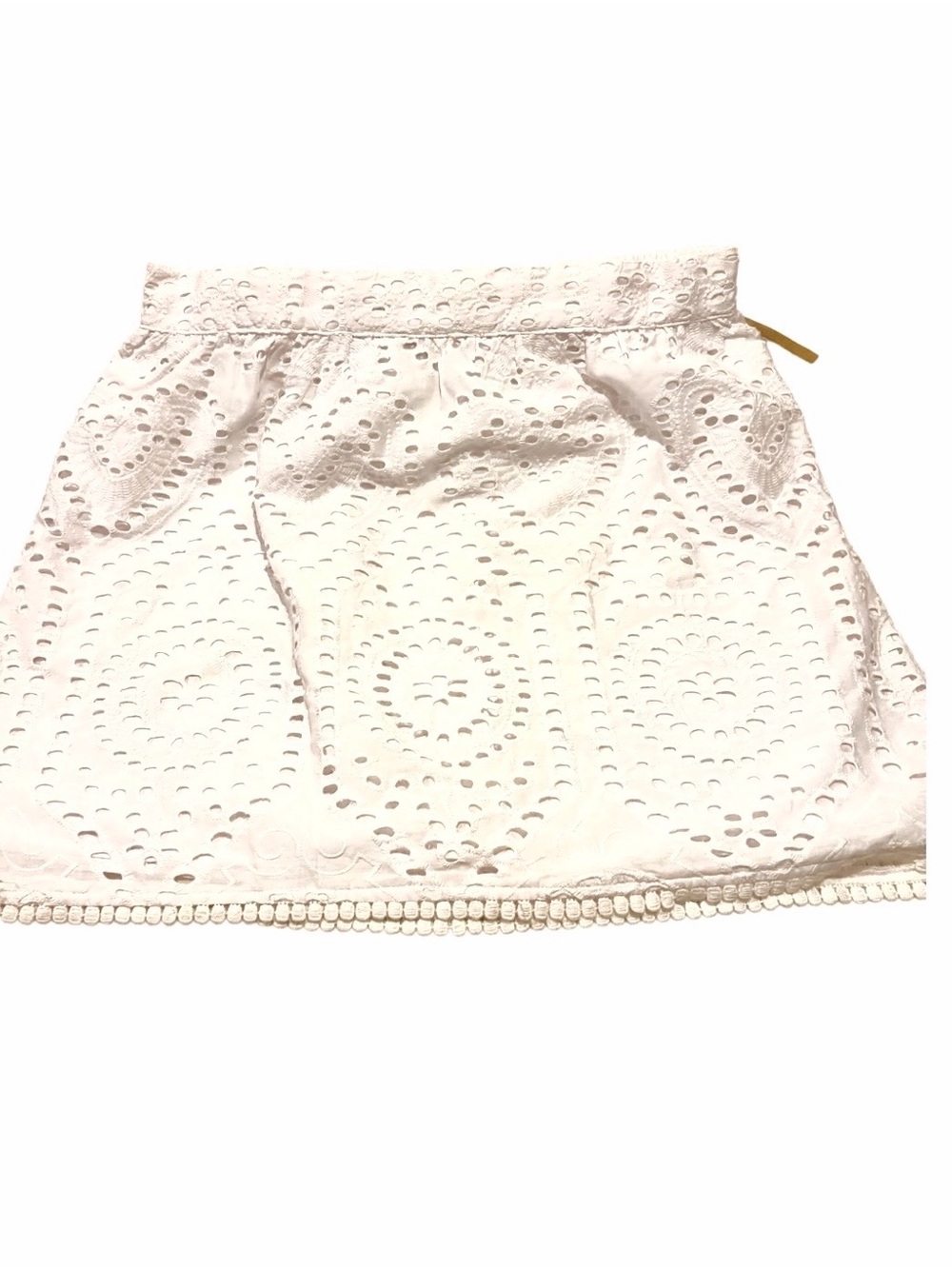 Ryegrass- White Eyelet A-Line Mini Skirt - Feminine Summer Style New
